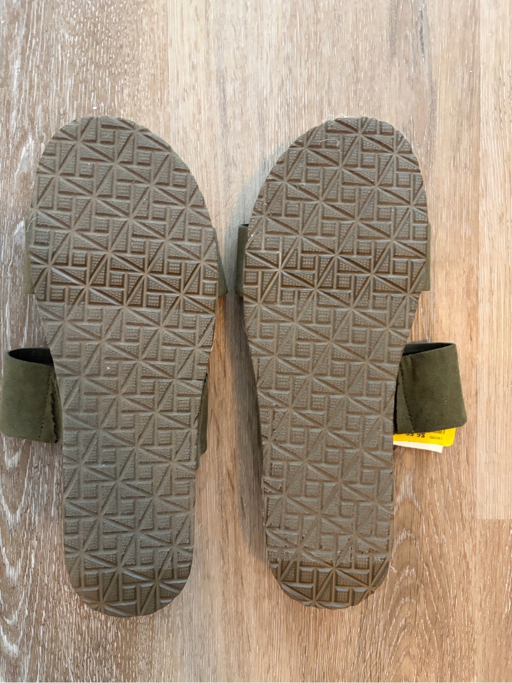 Haute Hippie Olive Green Double-Band Slide Sandals - Picture 2 of 4